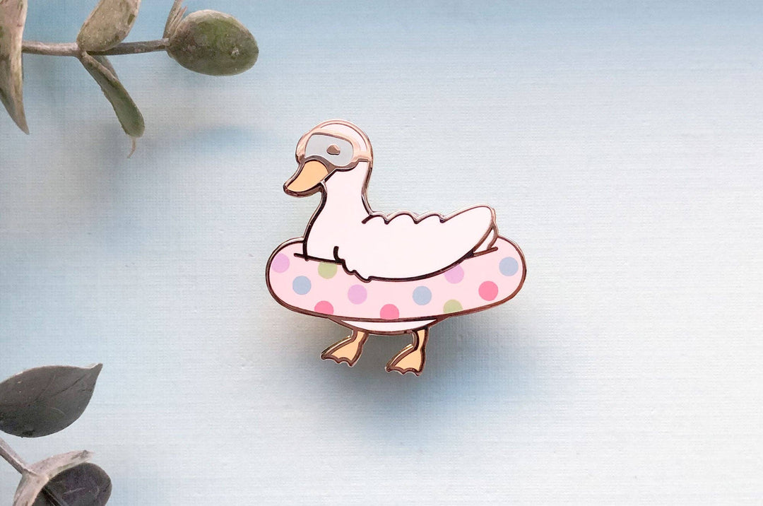 Duck Swimmer Enamel Pin