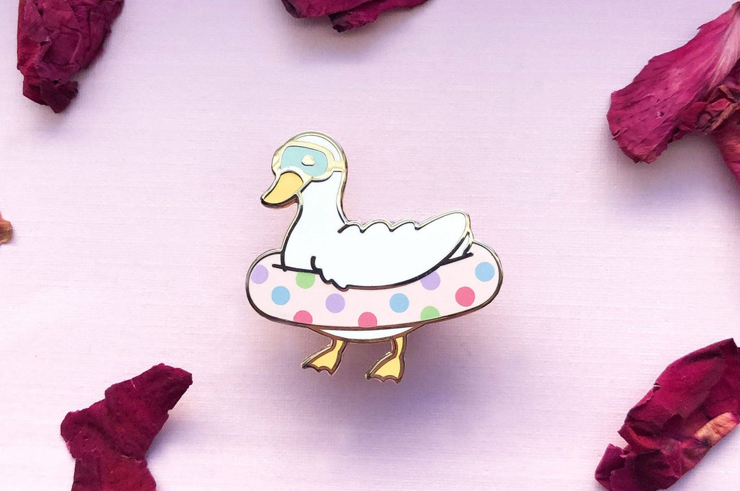 Duck Swimmer Enamel Pin