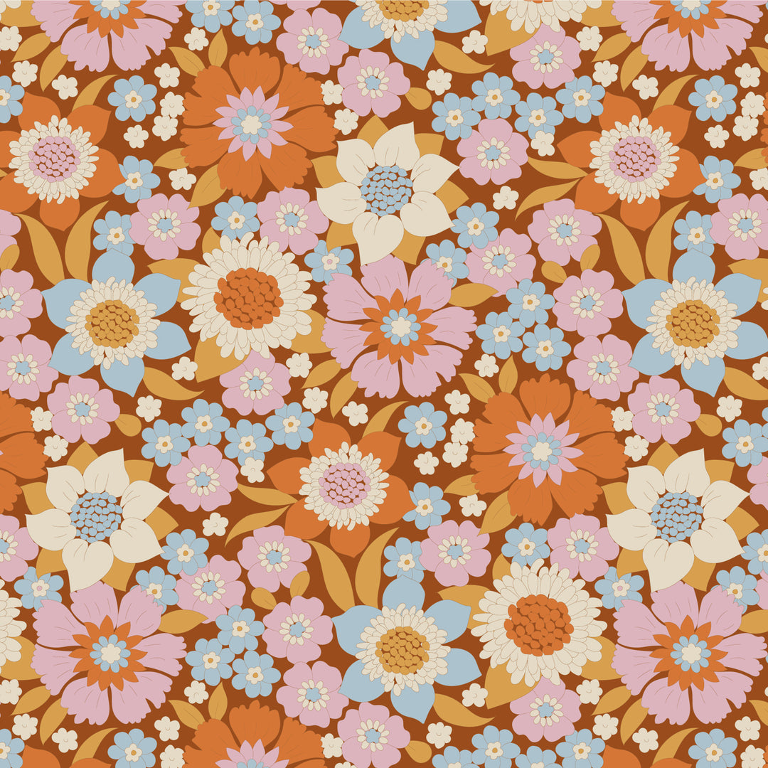 Tilda Wallflower Fabric by the 1/4 Yard - Lauren Caramel