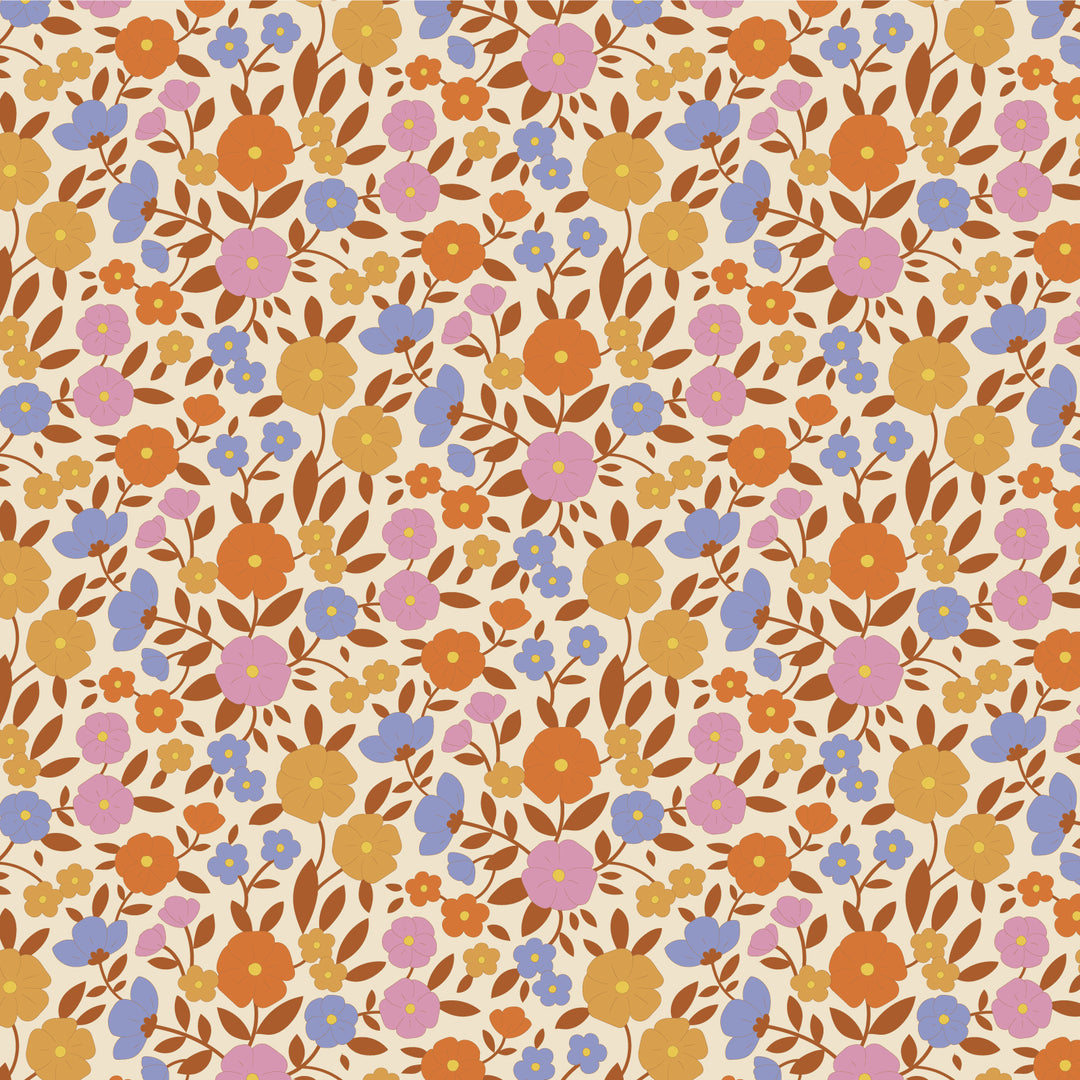 Tilda Wallflower Fabric by the 1/4 Yard - Janice Caramel