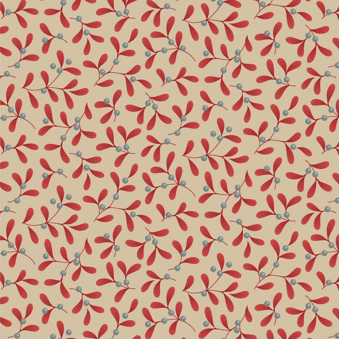 Merry Little Christmas by the 1/4 Yard - Mistletoe Red