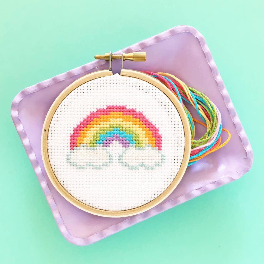 Mini Rainbow Cross Stitch Kit