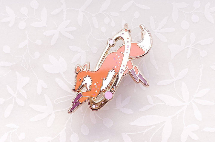 Cosmic Fox Enamel Pin