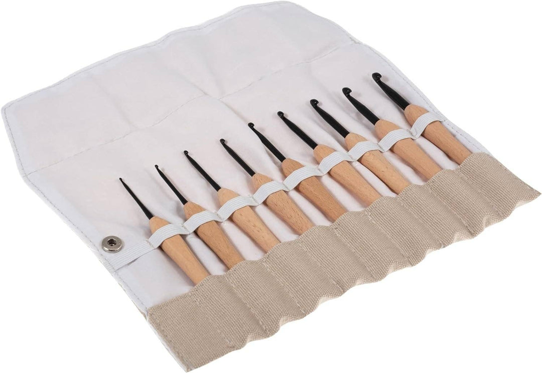 Milward Beech Wooden Handle Crochet Hook Set Of 9
