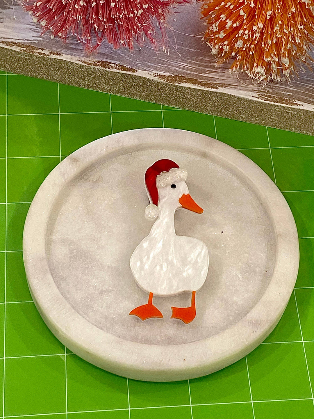 Christmas Duck Brooch
