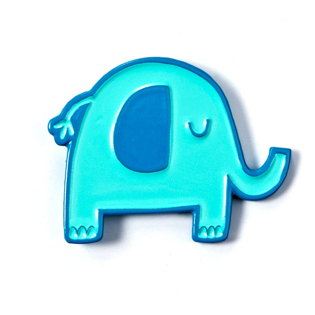 Blue Elephant Enamel Pin