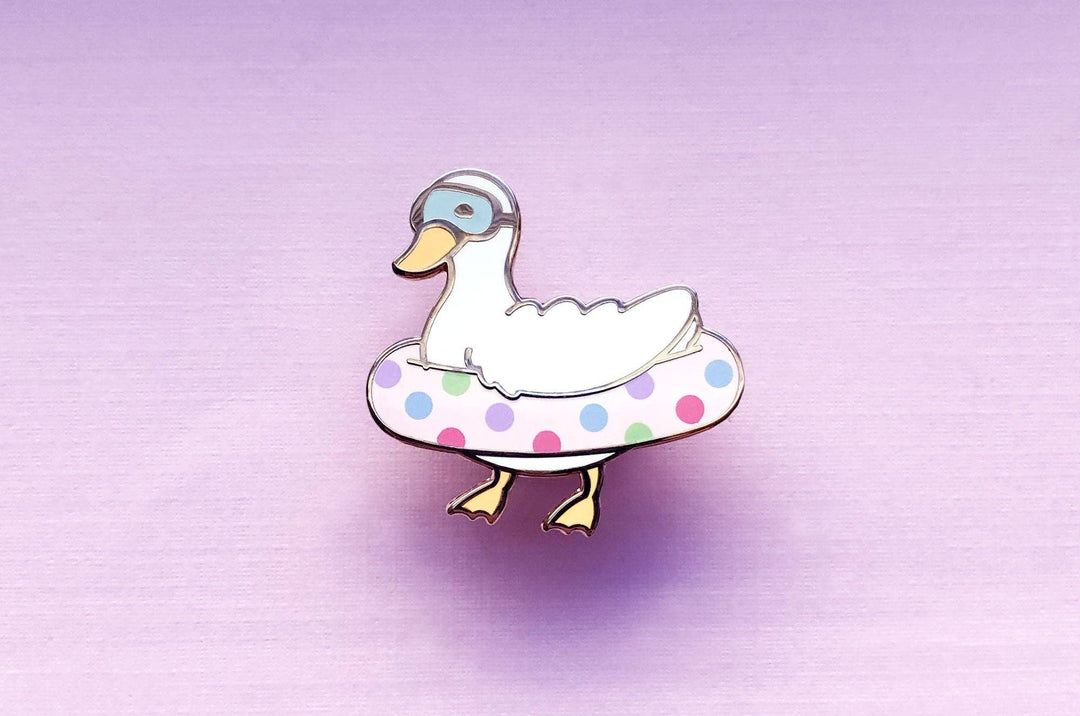 Duck Swimmer Enamel Pin
