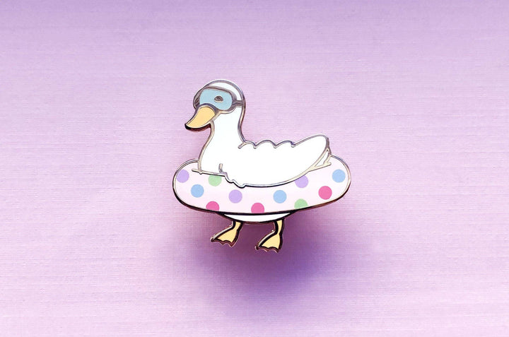 Duck Swimmer Enamel Pin