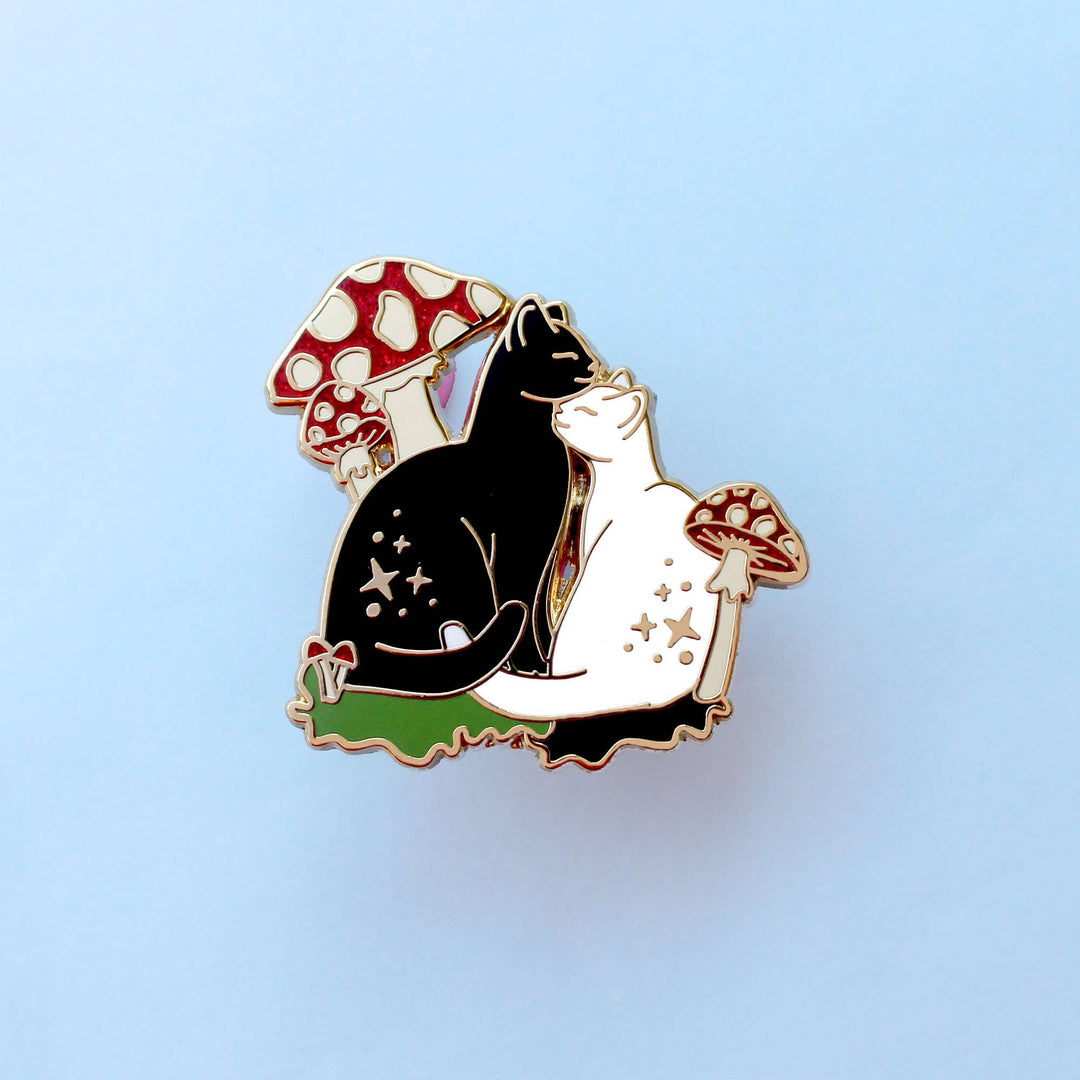 Cuddling Cats Enamel Pin