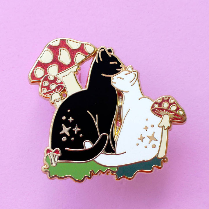 Cuddling Cats Enamel Pin