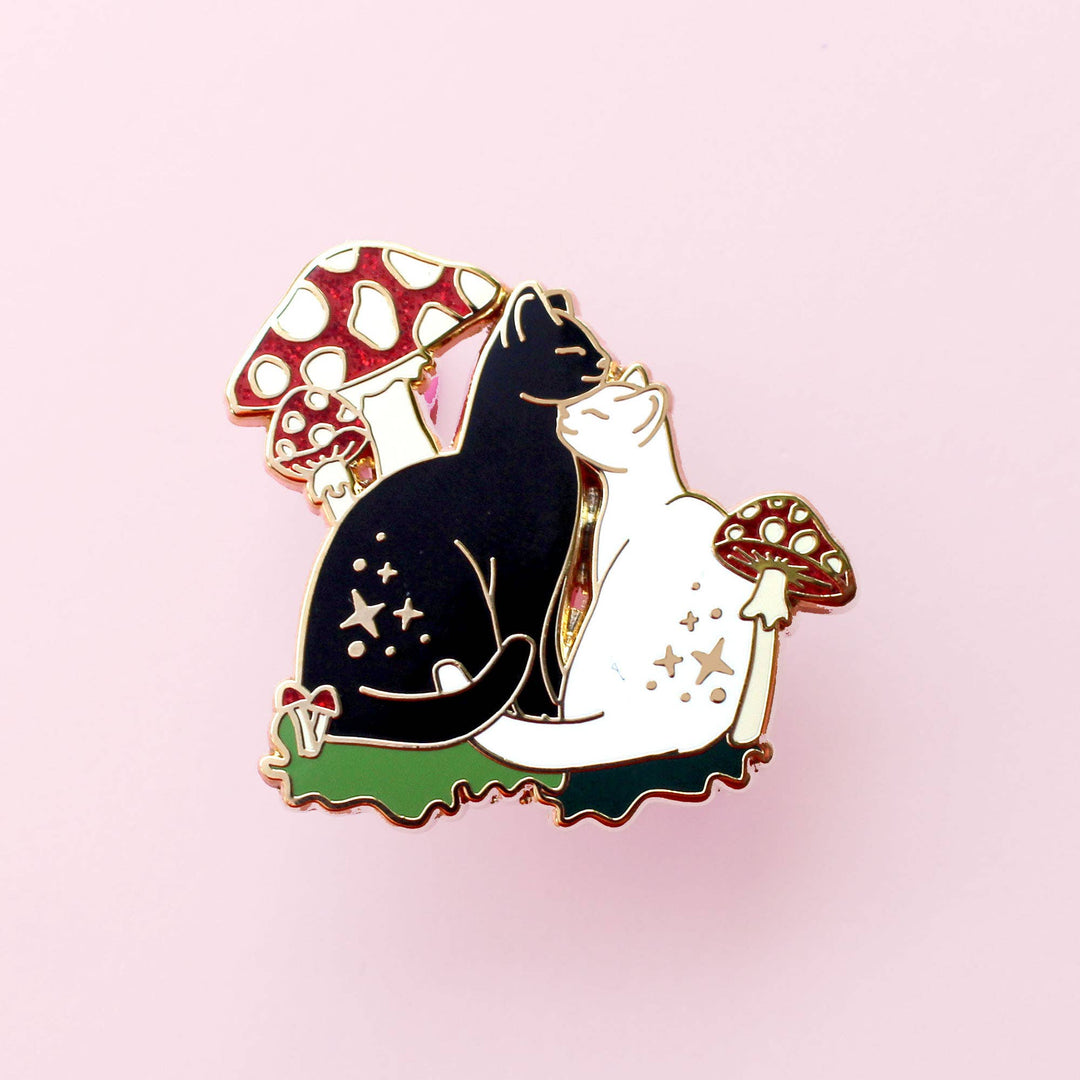Cuddling Cats Enamel Pin
