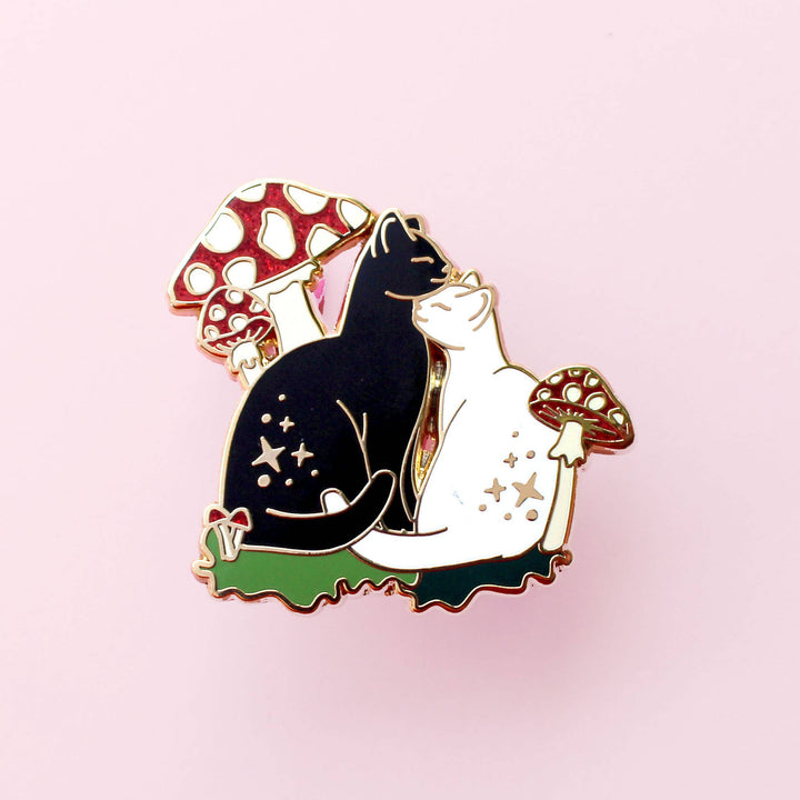 Cuddling Cats Enamel Pin
