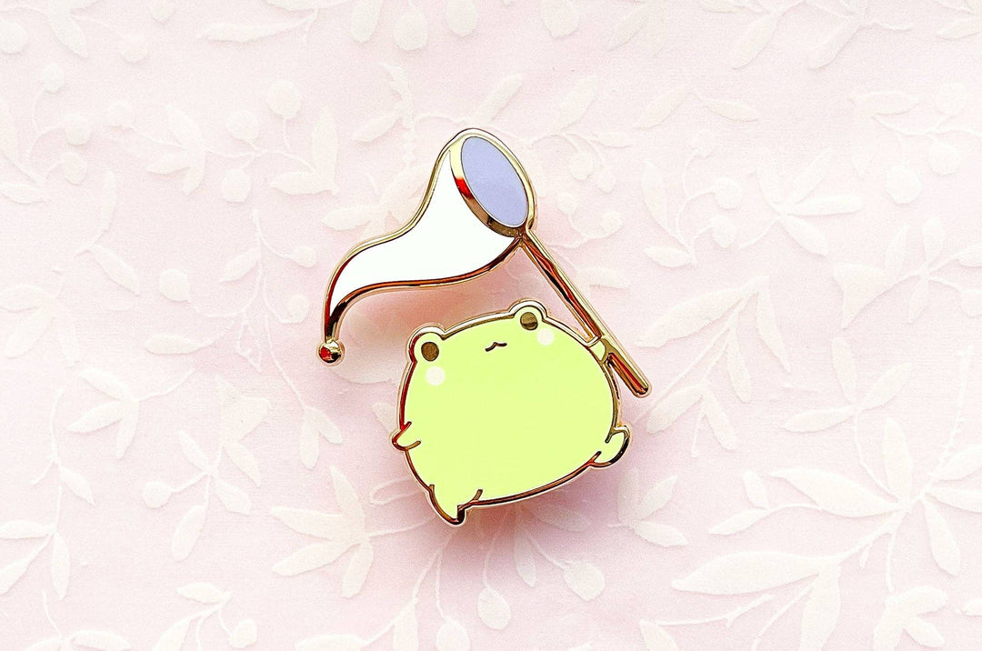 Gogo and Butterfly Net Enamel Pin