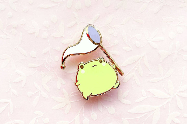 Gogo and Butterfly Net Enamel Pin