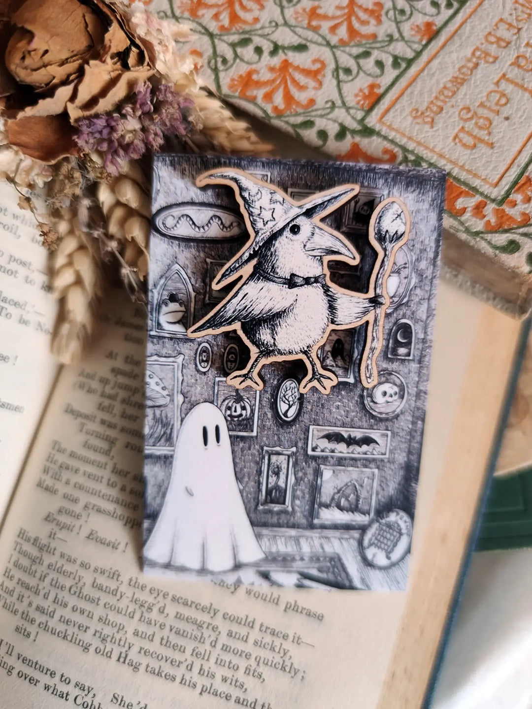 Egg Wizard Wooden Pin Badge