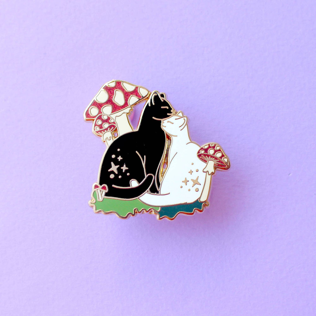 Cuddling Cats Enamel Pin