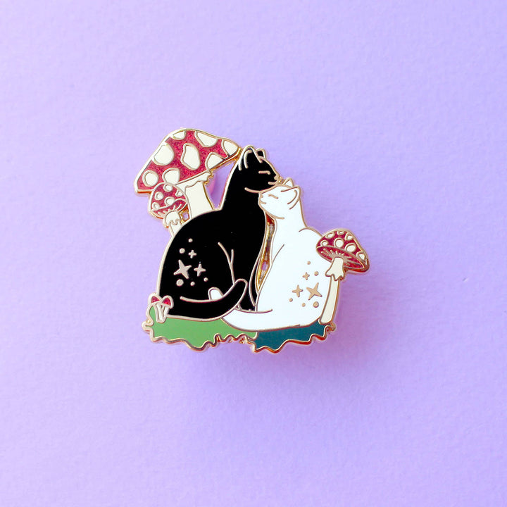 Cuddling Cats Enamel Pin