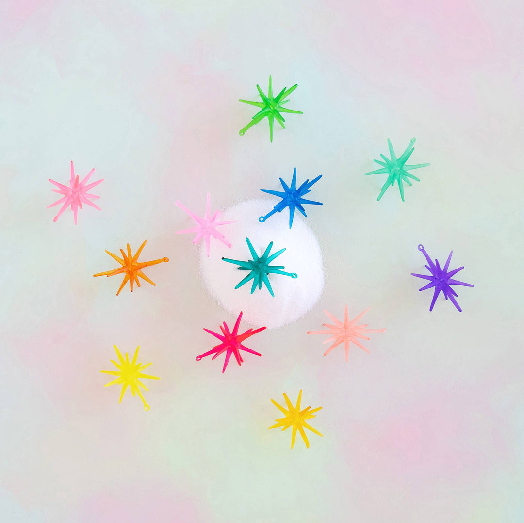 Glitterville Frosted Sparkle Orn, Sm, 12 Asst, Glass,3.25"