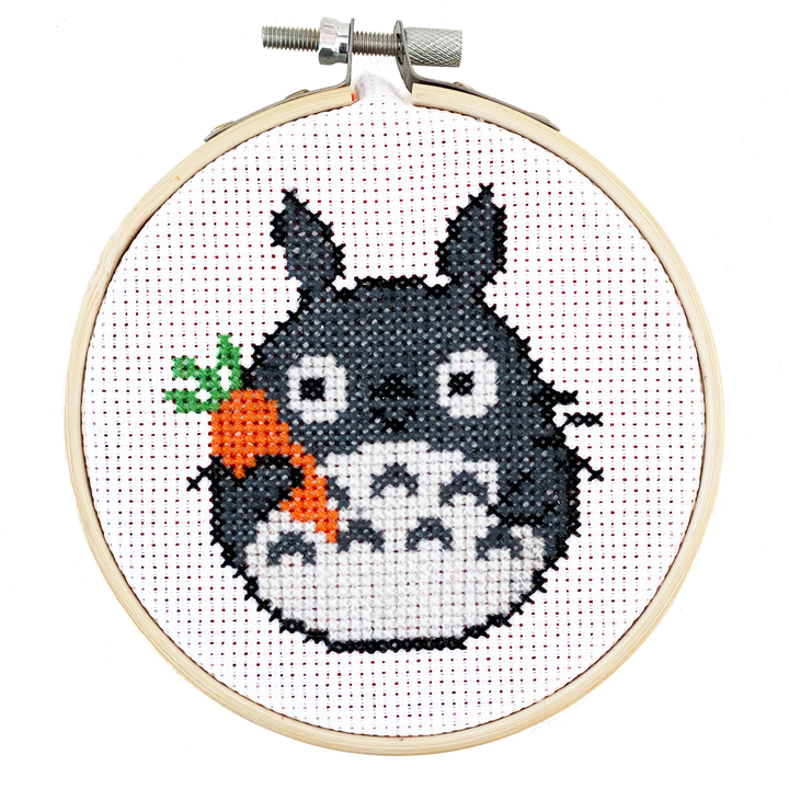 Totoro with Carrot Cross Stitch Kit