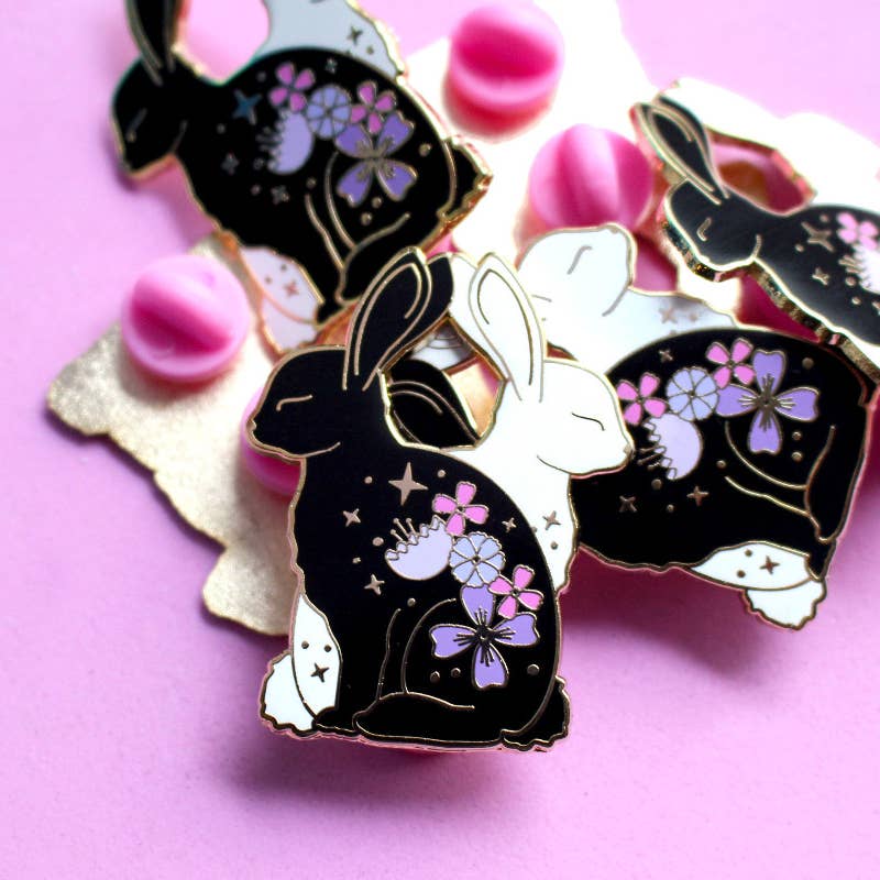 Rabbits Enamel Pin