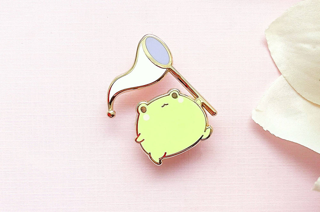Gogo and Butterfly Net Enamel Pin