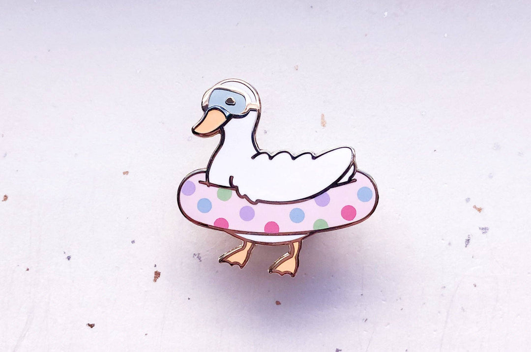 Duck Swimmer Enamel Pin