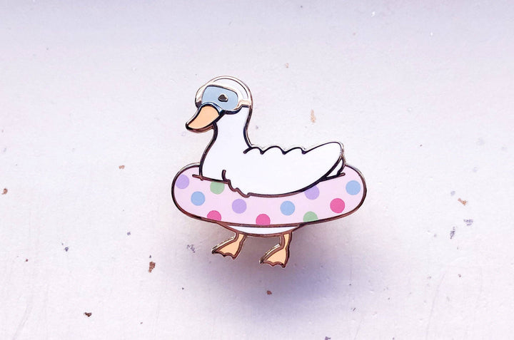 Duck Swimmer Enamel Pin