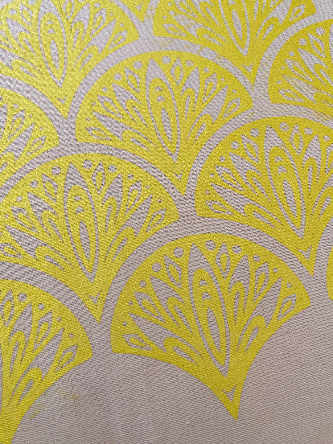 Peacocks ~ Screen Printed Essex Linen Fabric