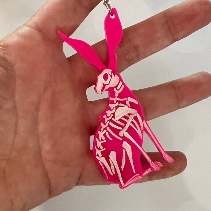 Skeleton Hare Keychains