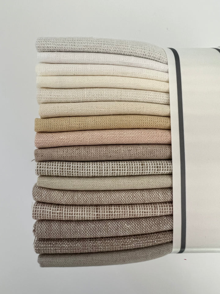 Essex Linen Fat Quarter Collection ~ Not Quite White
