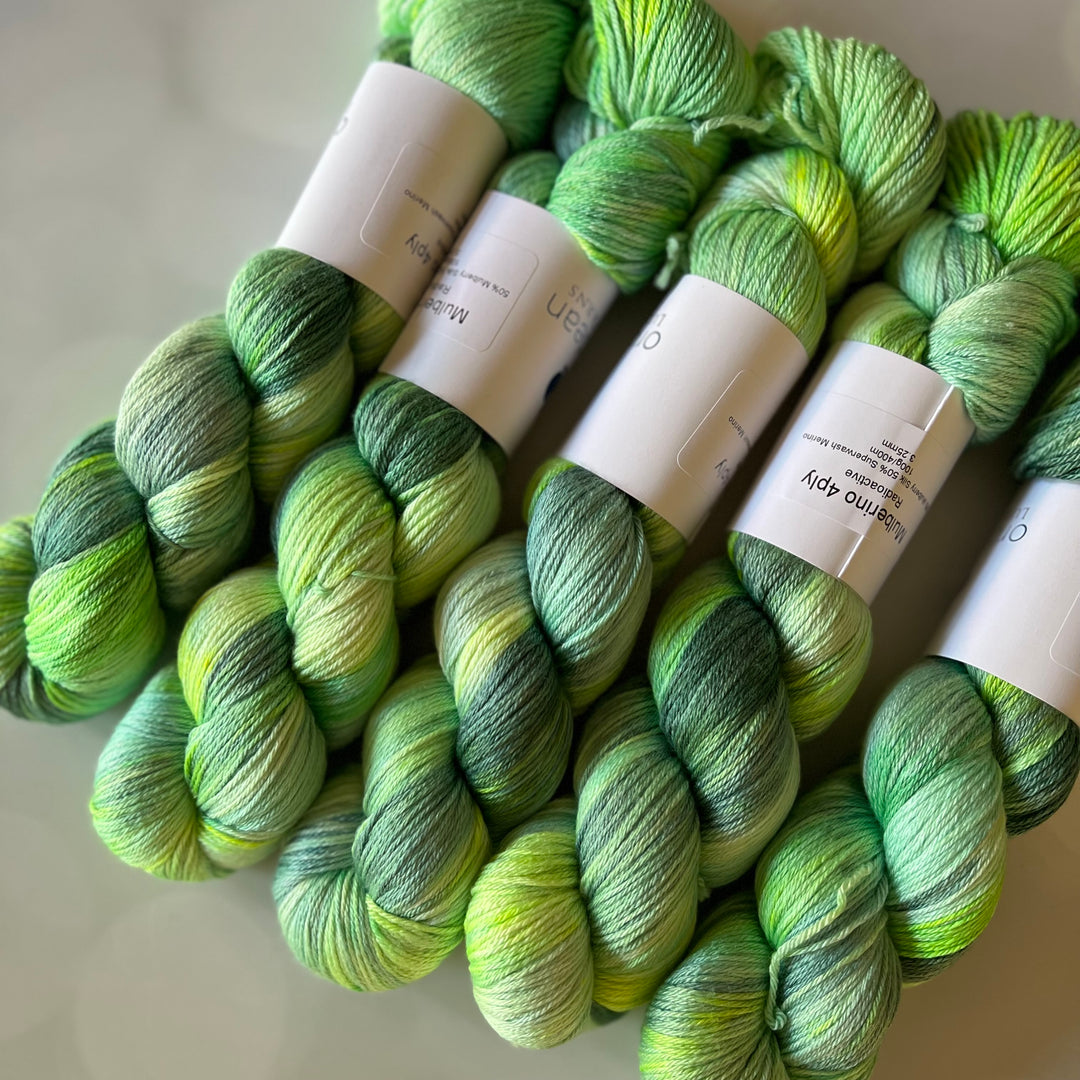 Silk & Merino Superwash Yarn - Radioactive