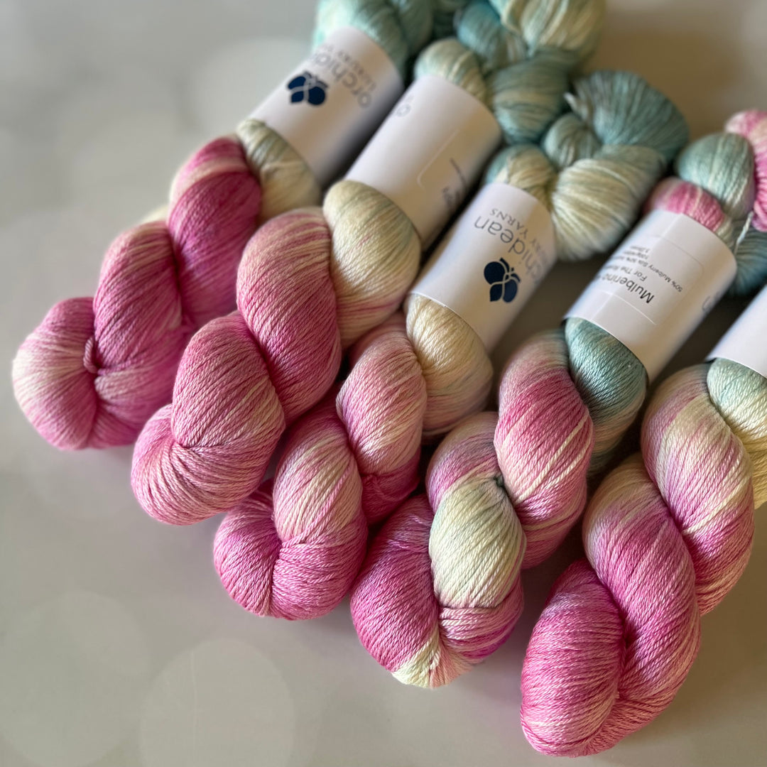 Silk & Merino Superwash Yarn - For the Roses