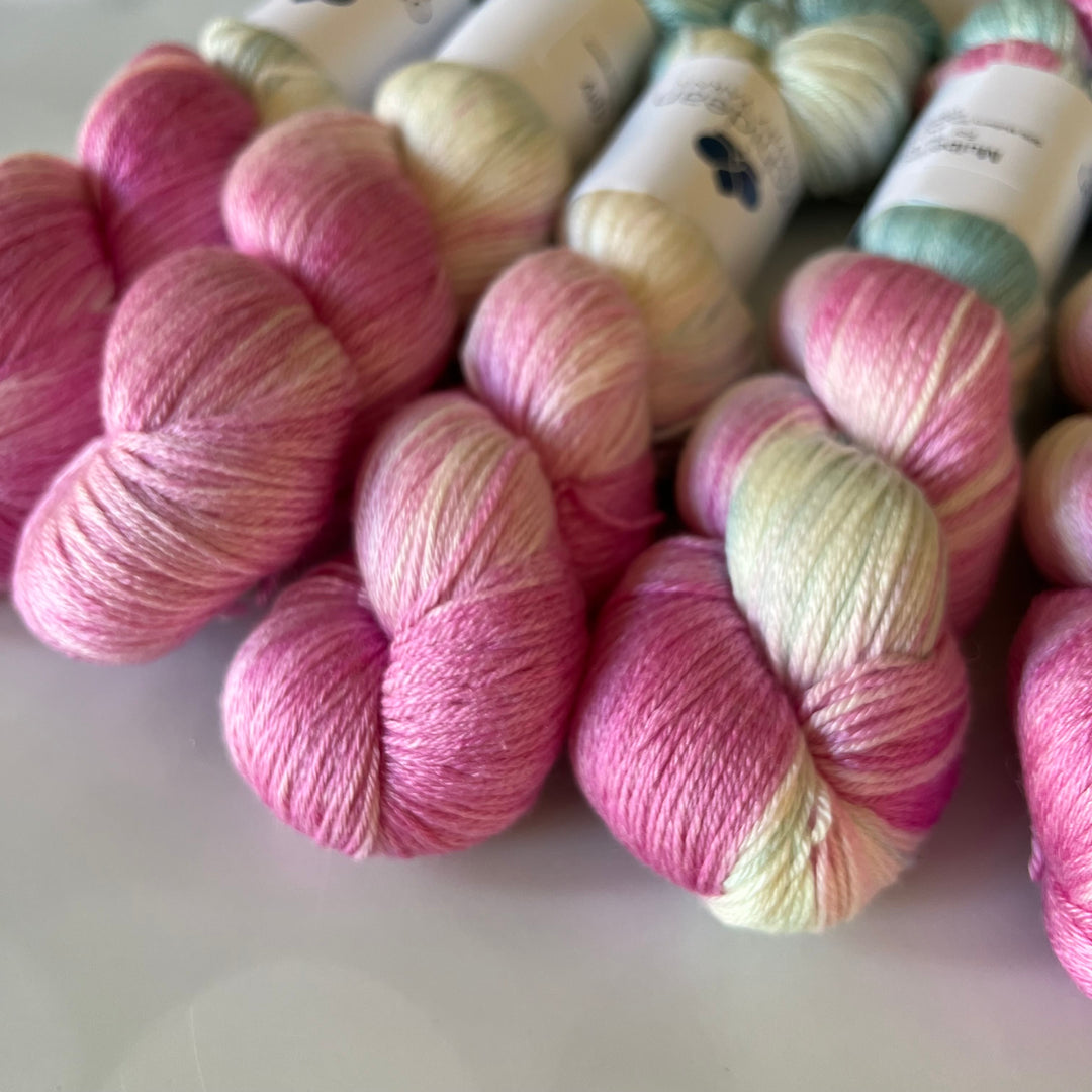 Silk & Merino Superwash Yarn - For the Roses