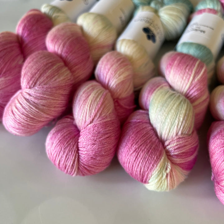 Silk & Merino Superwash Yarn - For the Roses