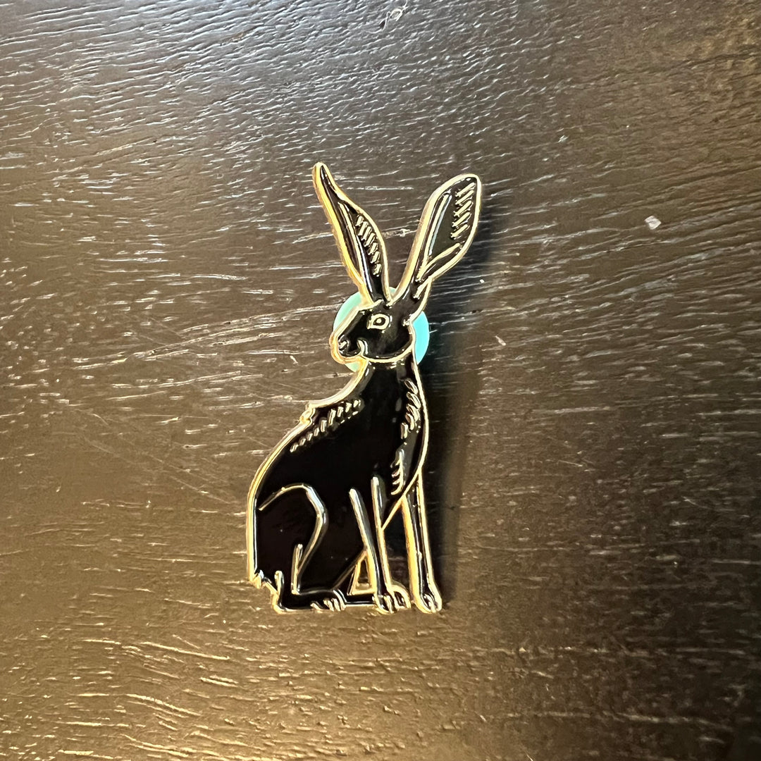 Sitting Hare Enamel Pins