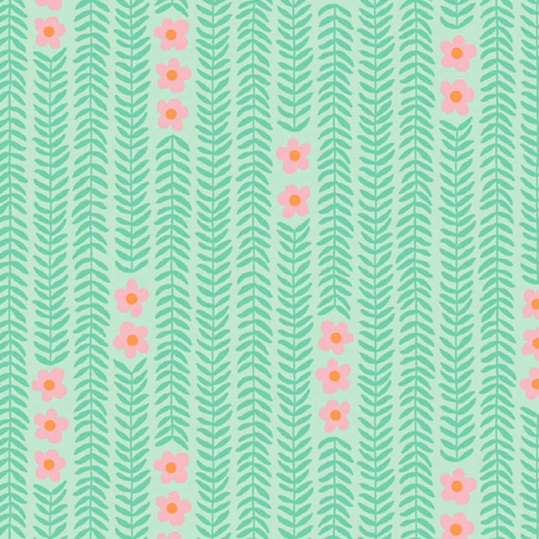 Moonlit Garden by the 1/4 Yard - Aqua