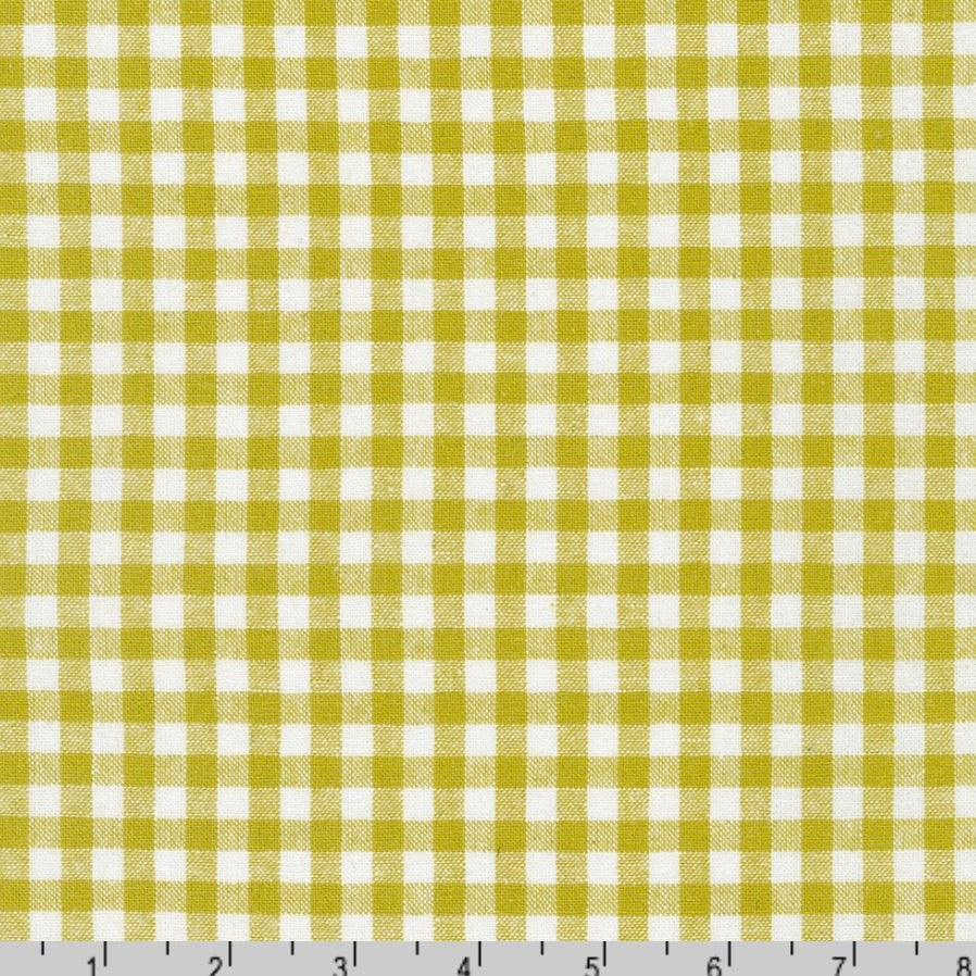 Essex Linen Wovens by the 1/4 Yard - Mustard Check