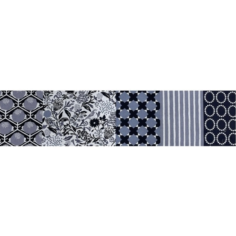 Echino And Canvas by the 1/4 Yard - Gray