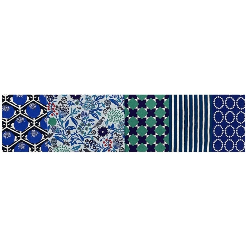 Echino And Canvas by the 1/4 Yard - Blue
