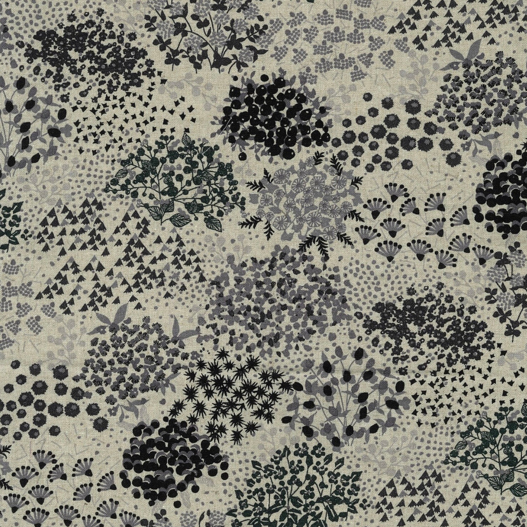 Echino Sketch Fabric by the 1/4 Yard - Gray