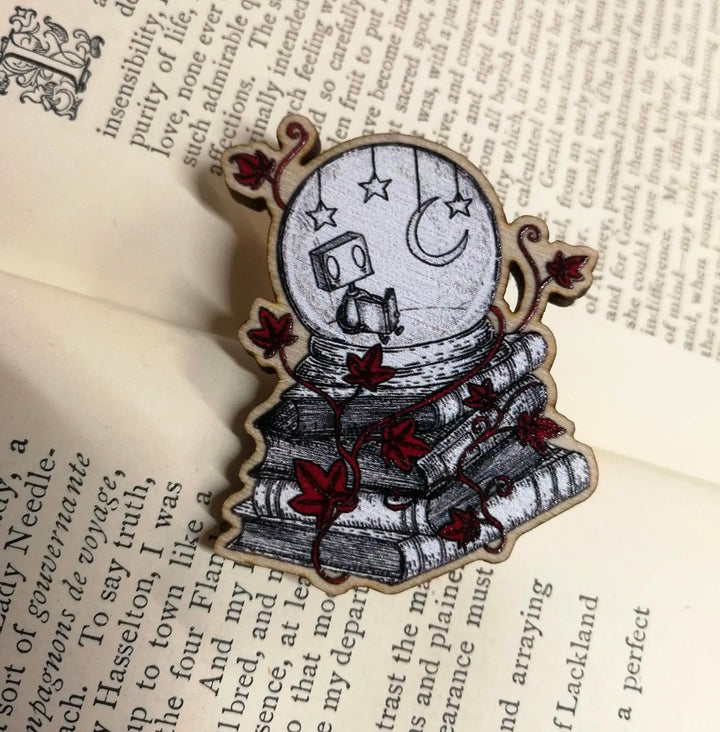Solitude Robot Wooden Pin