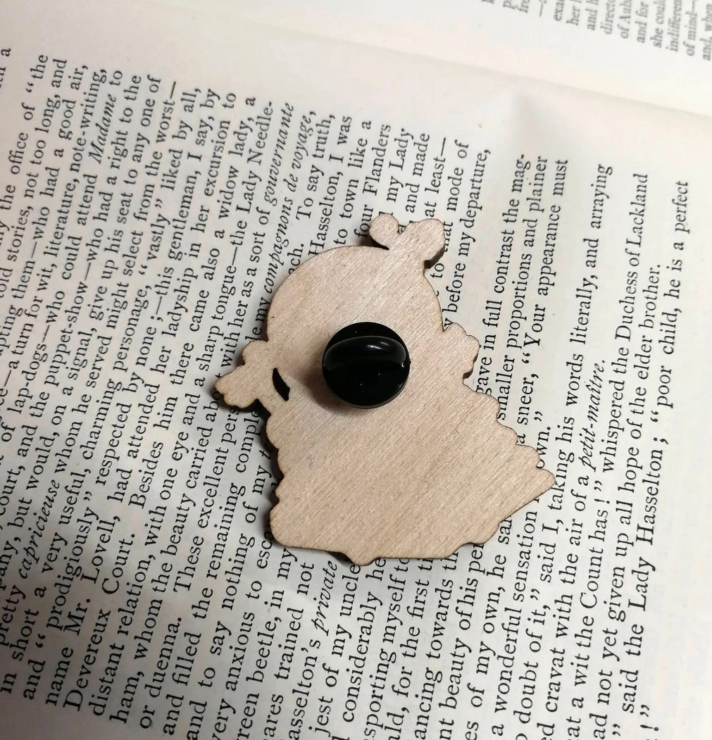 Solitude Robot Wooden Pin