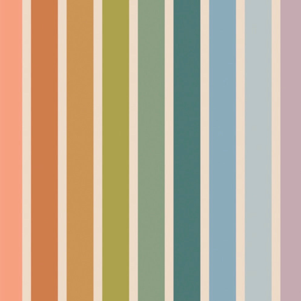 Slow Summer by the 1/4 Yard - Summer Stripe Canvas