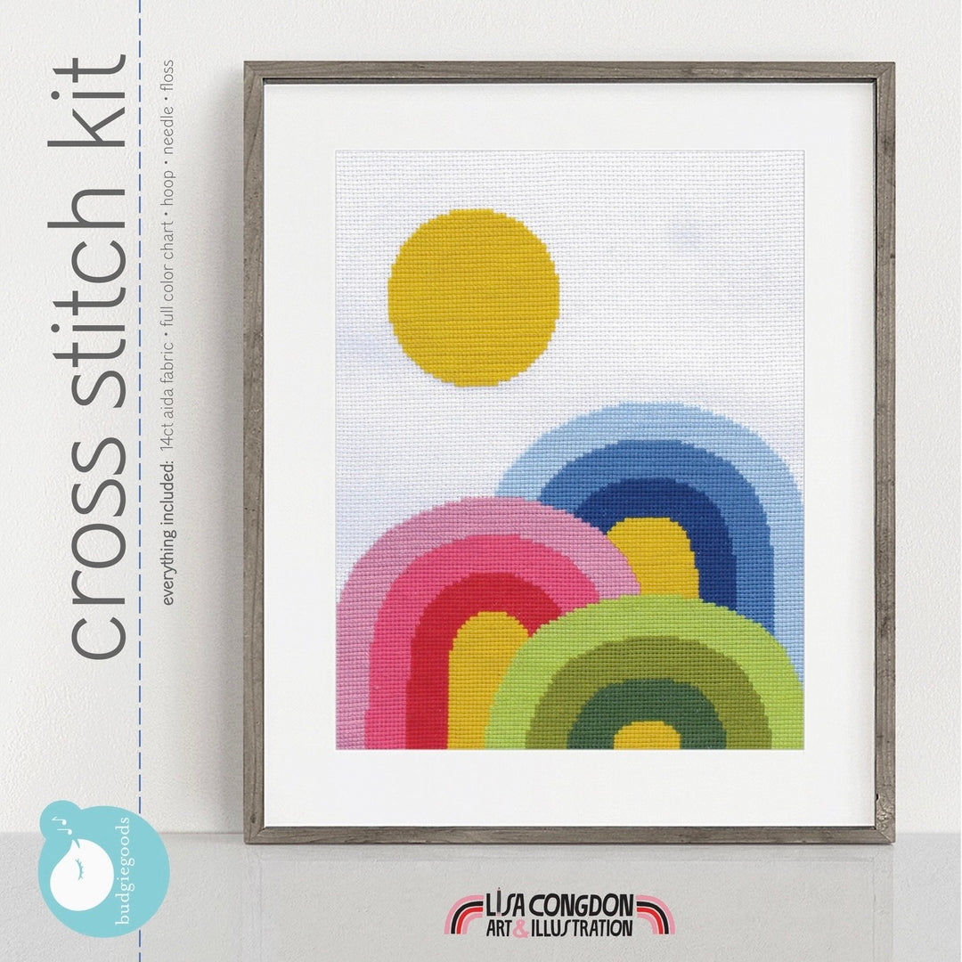 Rainbow Trifecta Cross Stitch Kit