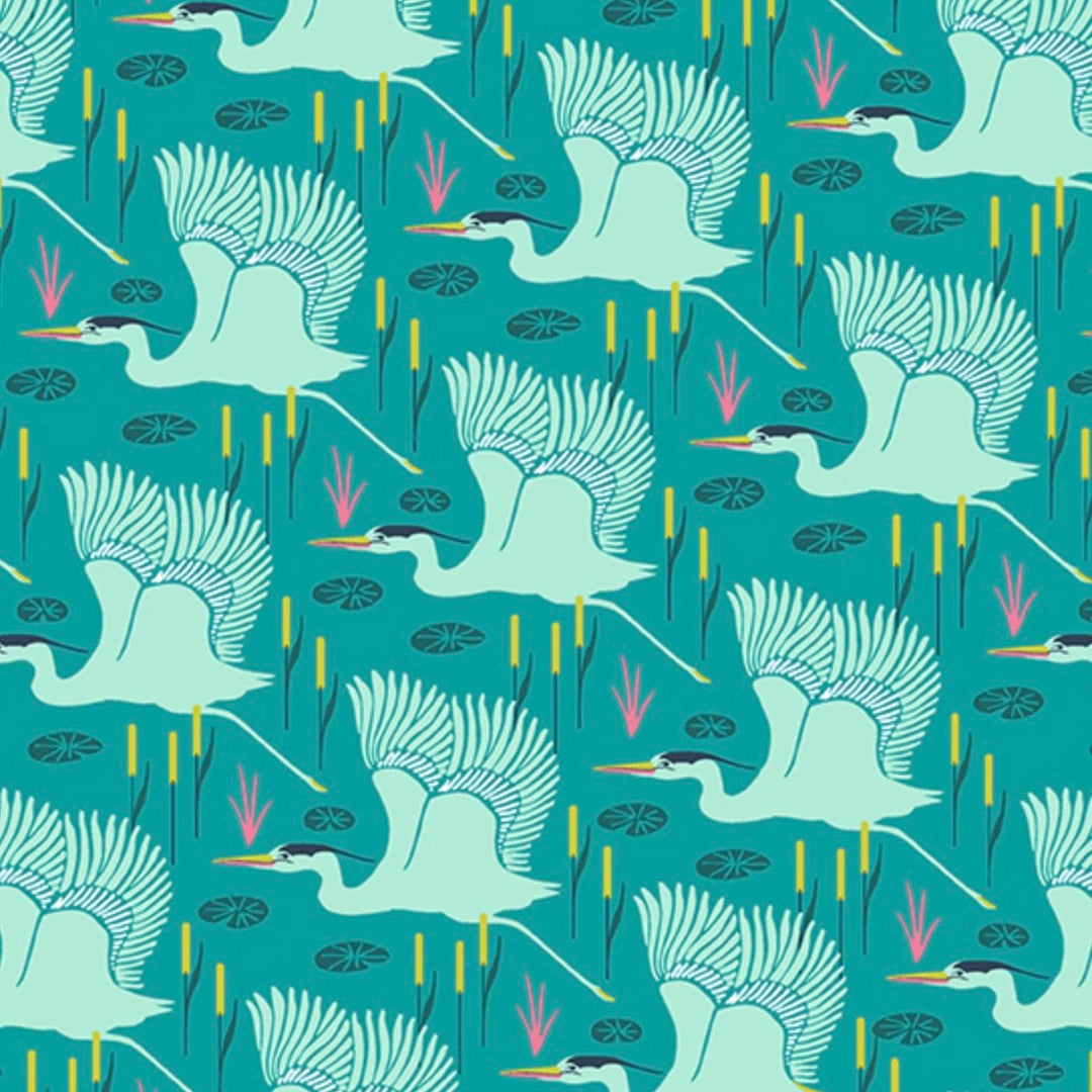 Flora and Fauna by the 1/4 Yard - Emerald