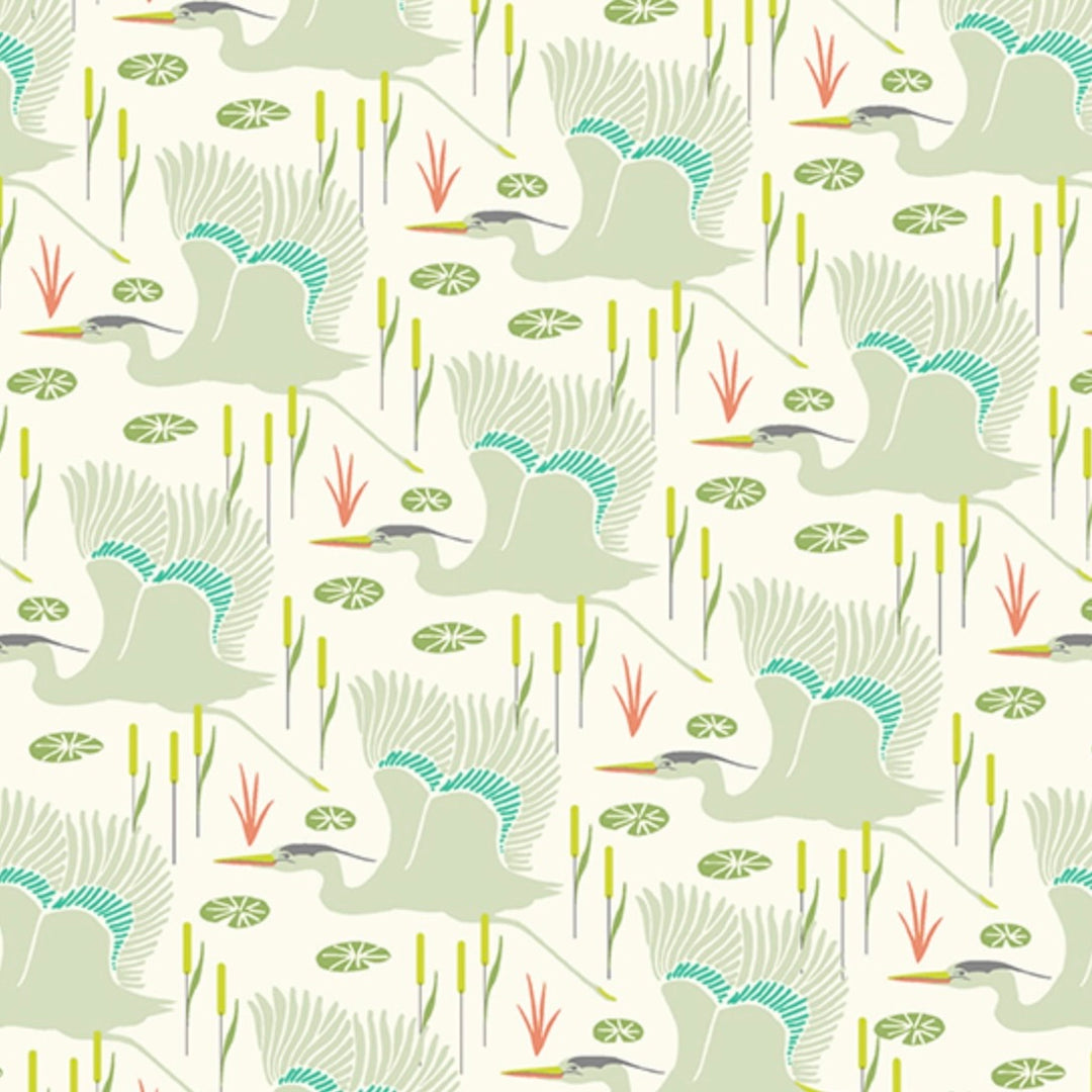 Flora and Fauna by the 1/4 Yard - Fog
