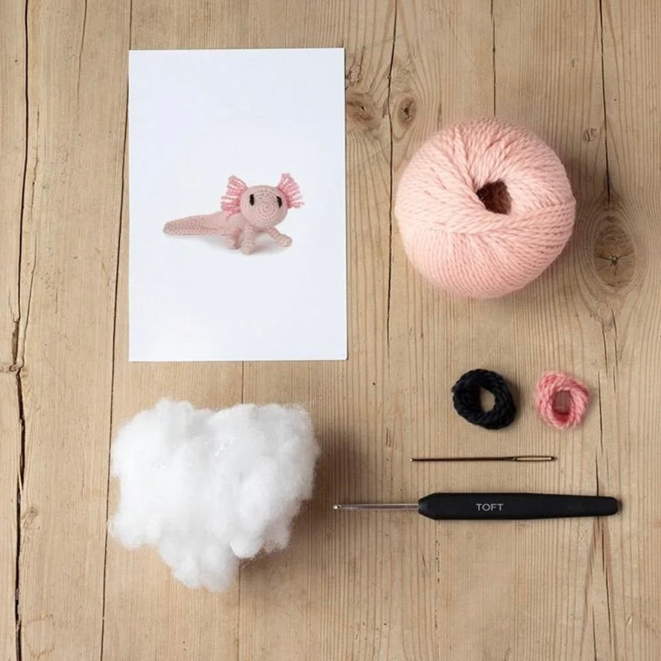 Mini Danielle the Axolotl Crochet Kit