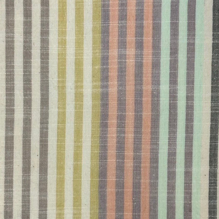 Cabana Stripe Woven Cotton by the 1/4 Yard - Celery