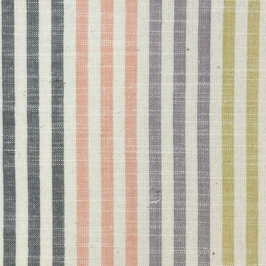 Cabana Stripe Woven Cotton by the 1/4 Yard -Swiss Cream