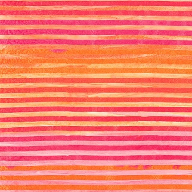 World of Stripes Batiks by the 1/4 Yard - Sunset